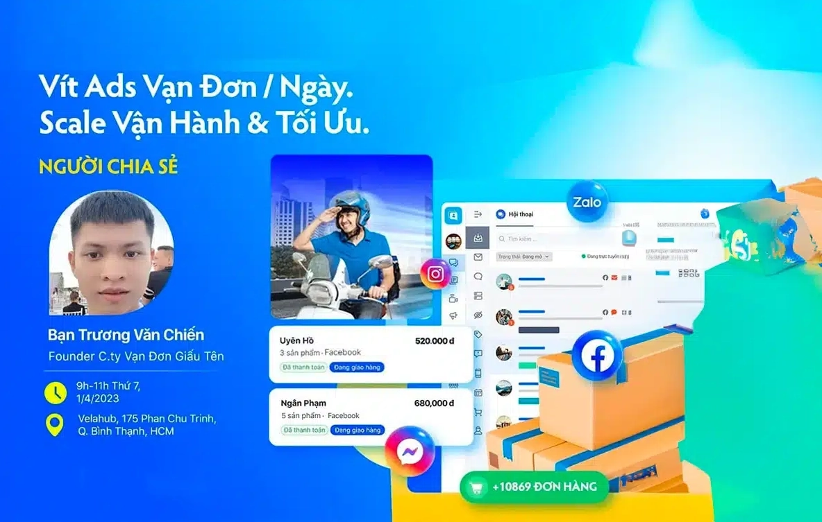 Khóa Học Vít ADS, Scale Đơn, Tối ưu quảng cáo Facebook và Vận hành shop - Trương Văn Chiến